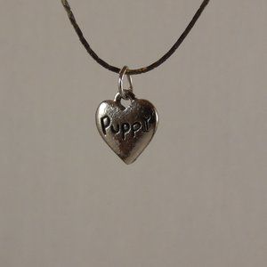 Puppy heart necklace